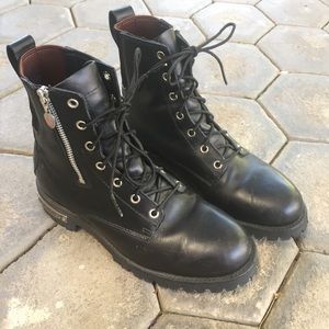 Womens Redwing Laceup Black Boots